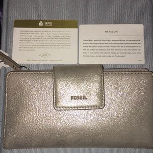 Fossil metallic Womens wallet
